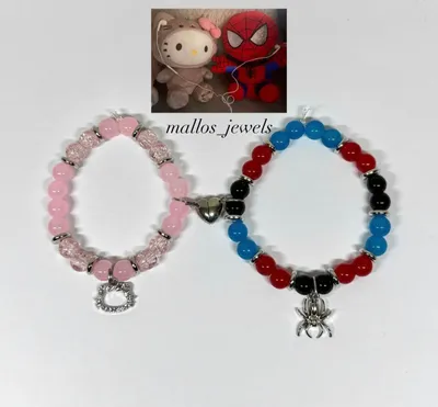 Hello Kitty and Spiderman Matching Bracelet Set