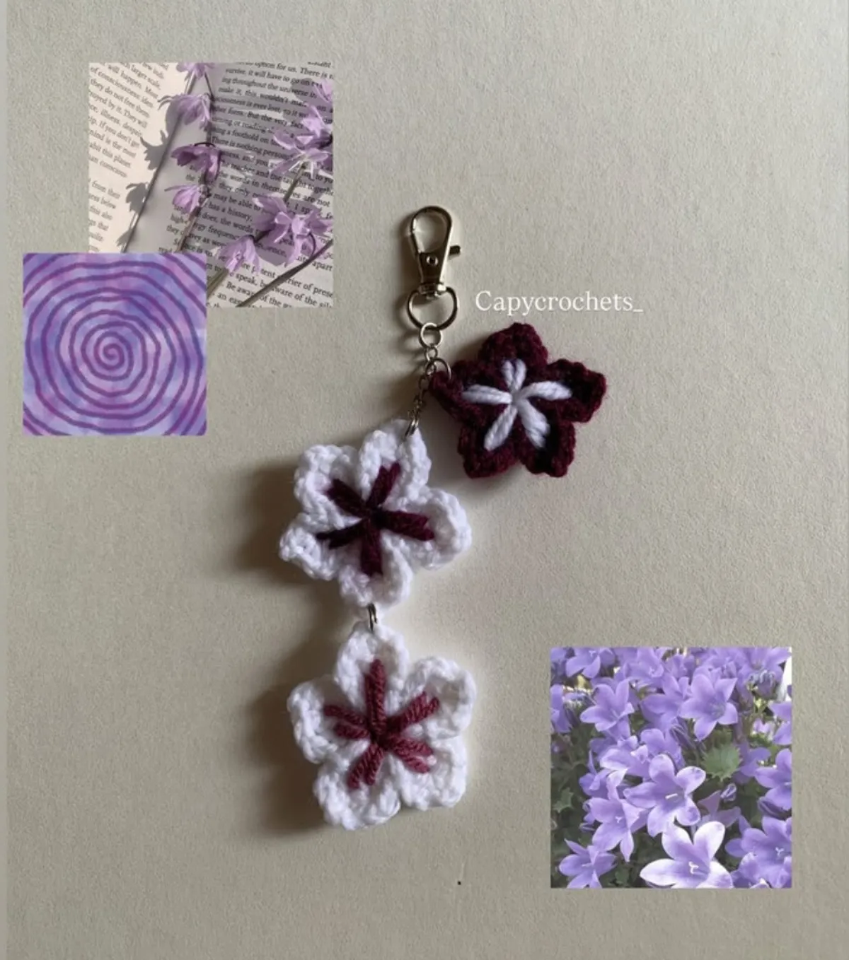 Cherry Blossom Flower Keychain