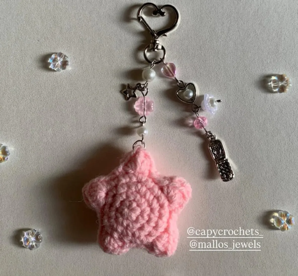 Pink Star Keychain
