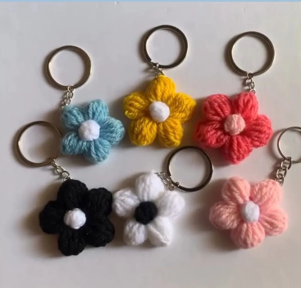 Puff Flower Keychain