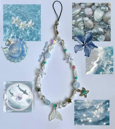 Mermaid Seashell Phone Charm