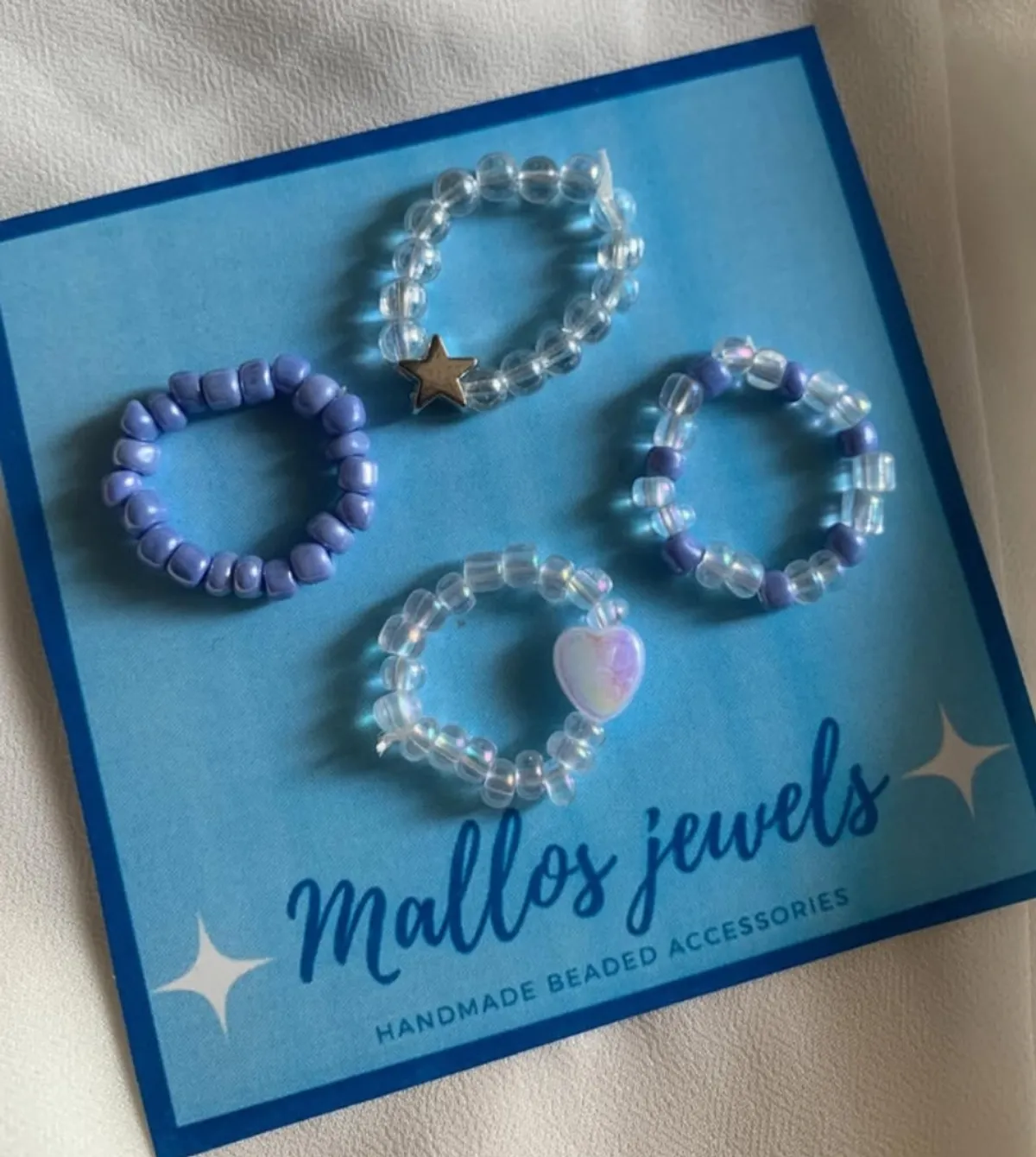White And Blue Rings